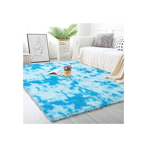 Tapis Fourrure sejour chambre à coucher 1.50 x 200cm- Turquoise