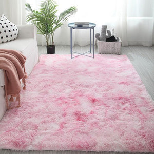 Tapis Fourrure sejour chambre à coucher 1.50 x 200cm- Rose clair