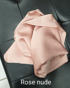 Chale en satin de soie  Long -roseNude
