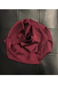 Chale en satin de soie  Long -Bordeaux