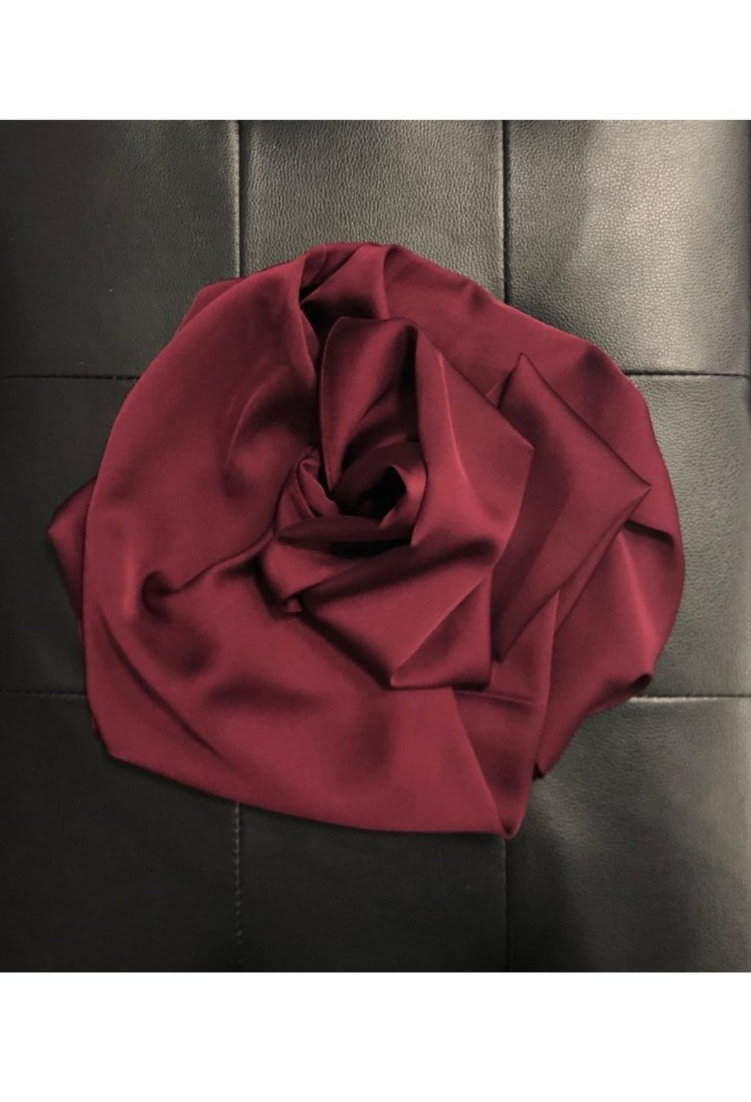 Chale en satin de soie  Long -Bordeaux