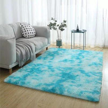 Charger l&#39;image dans la galerie, Tapis Fourrure sejour chambre à coucher 1.50 x 200cm- Turquoise
