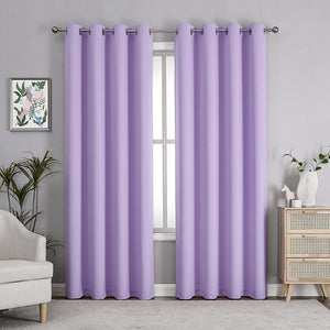 Lot  2 panneaux de rideaux opaque salon chambre a coucher-Violet