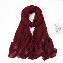 Charger l&#39;image dans la galerie, Chale hijab en chiffon mousseline pompom
