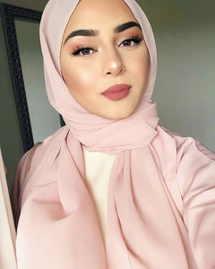 Chale hijab en crepe mousseline