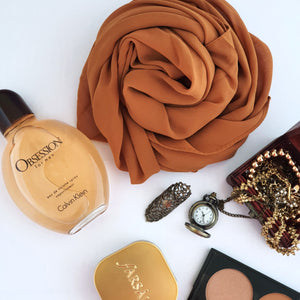 Chale hijab en crepe mousseline