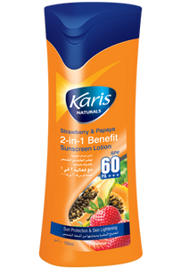 Lotion SPF 60 PA +++ à base de papaye et fraise 100ml