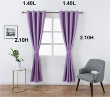 Charger l&#39;image dans la galerie, Lot  2 panneaux de rideaux opaque salon chambre a coucher-Violet
